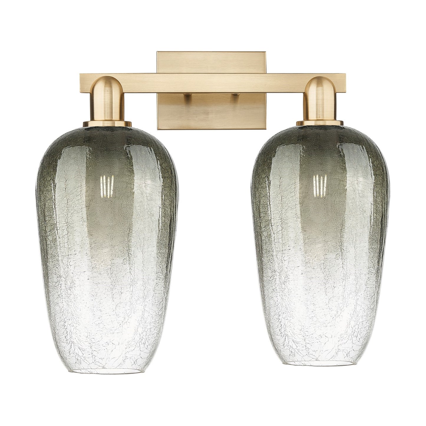 Innovations Brookhaven Flute 18in 2-Light Bath Vanity | Industrial Champagne Bronze Steel and Slate Glass | Bathroom Vanity | Model 716-2W-CB-G484-7SL