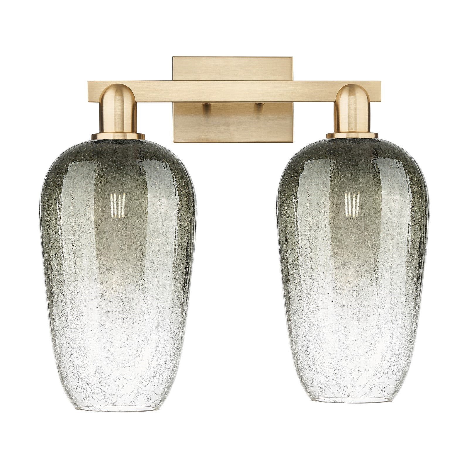 Innovations Brookhaven Flute 18in 2-Light Bath Vanity | Industrial Champagne Bronze Steel and Slate Glass | Bathroom Vanity | Model 716-2W-CB-G484-7SL