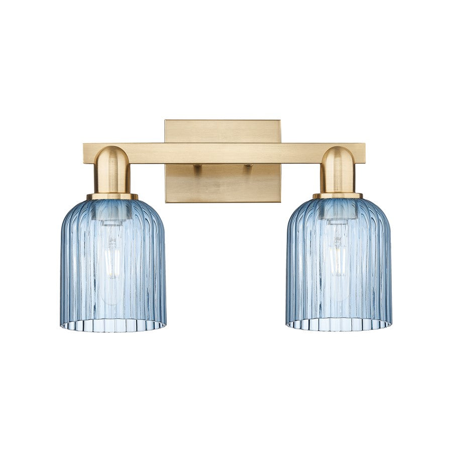 Innovations Bridal Veil 2Lt 16" Bath, Champagne Bronze/Blue
