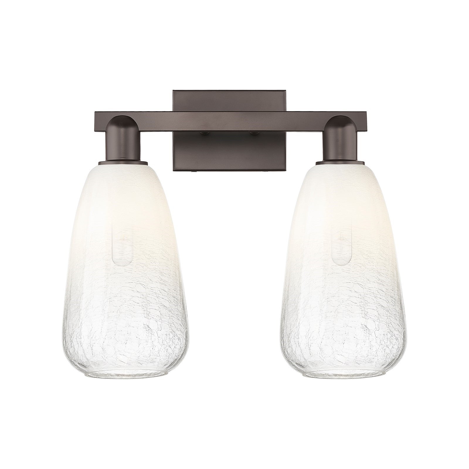 Innovations Brookhaven Almond 17in 2-Light Bath Vanity Light | Industrial Oil Rubbed Bronze and Opal Glass | Bathroom Vanity | Model 716-2W-OB-G480-6OP