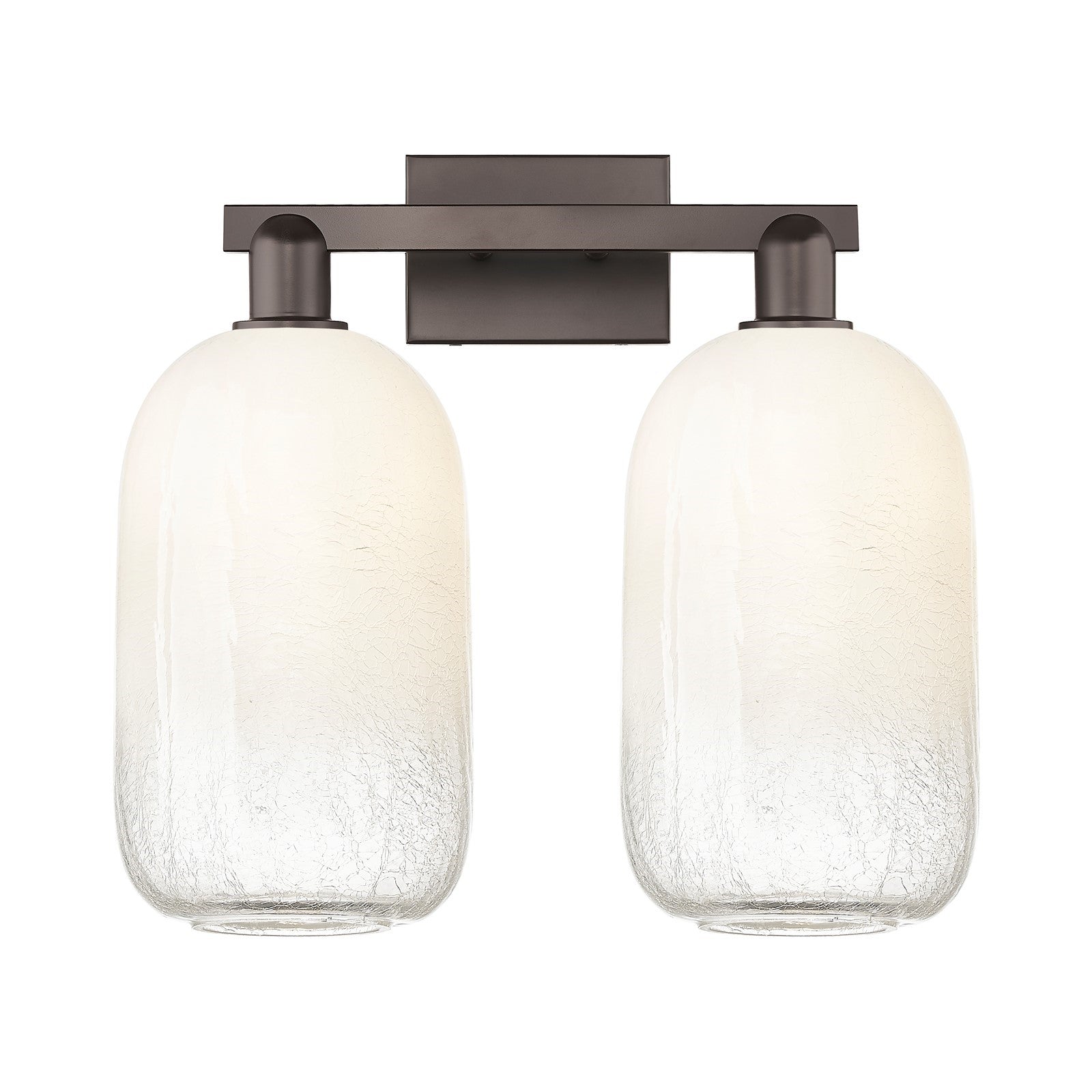 Innovations Brookhaven Cloche 18in 2-Light Bath Vanity Light | Industrial Oil Rubbed Bronze Steel and Opal Glass | Bathroom | Model 716-2W-OB-G482-7OP