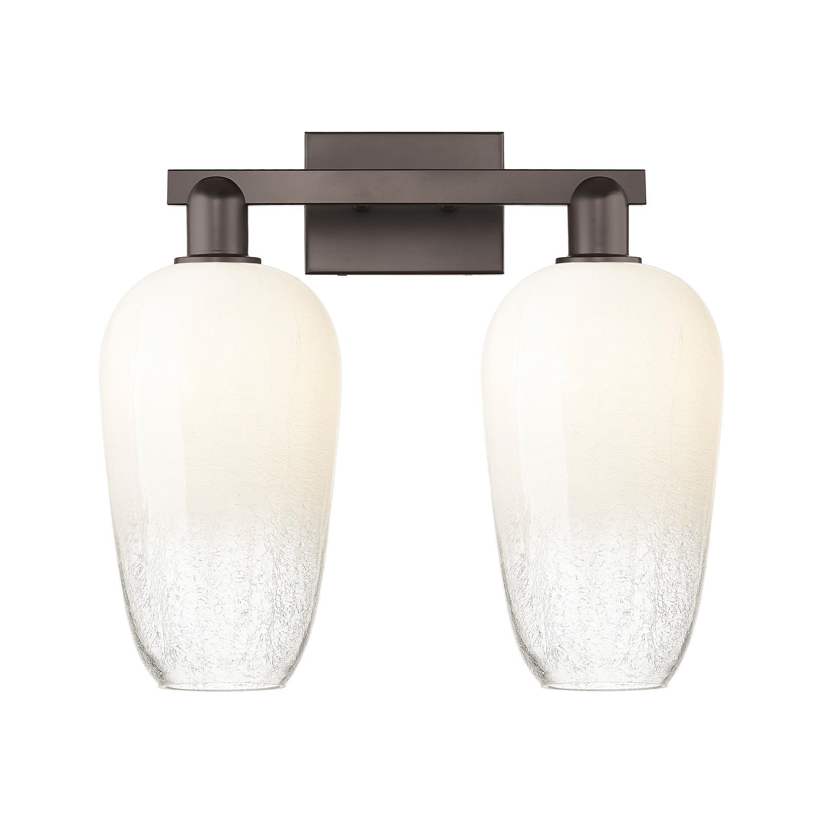Innovations Brookhaven Flute 18in 2-Light Bath Vanity Light | Industrial Oil Rubbed Bronze Steel and Opal Glass | Bathroom | Model 716-2W-OB-G484-7OP