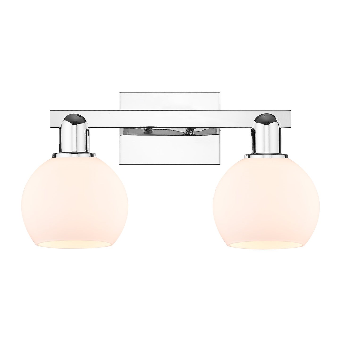 Innovations Athens 2-Light 17in Bath Vanity | Industrial Polished Chrome and Matte White Glass | Bathroom Vanity Light | 16.88 x | Model 716-2W-PC-G121-6