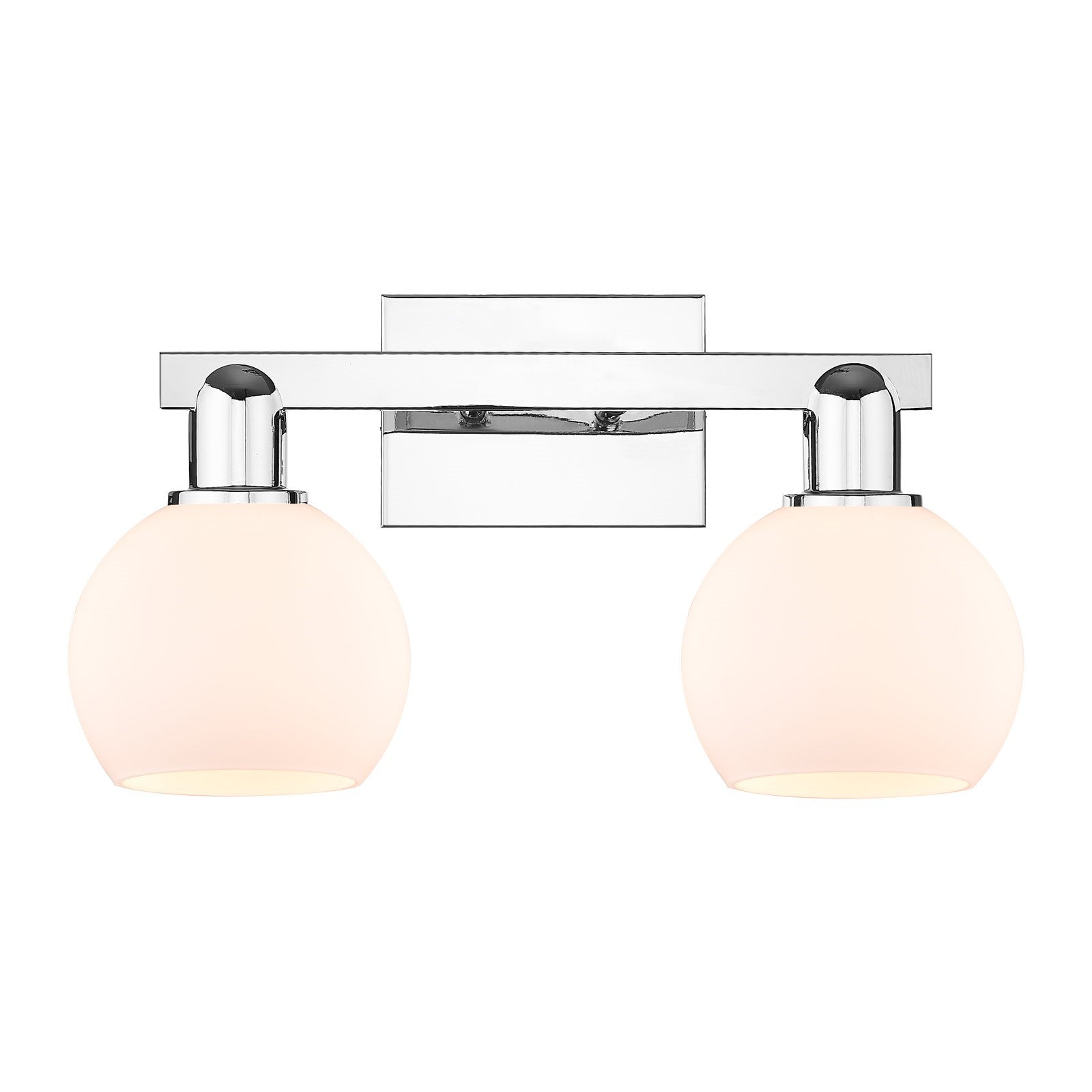 Innovations Athens 2-Light 17in Bath Vanity | Industrial Polished Chrome and Matte White Glass | Bathroom Vanity Light | 16.88 x | Model 716-2W-PC-G121-6