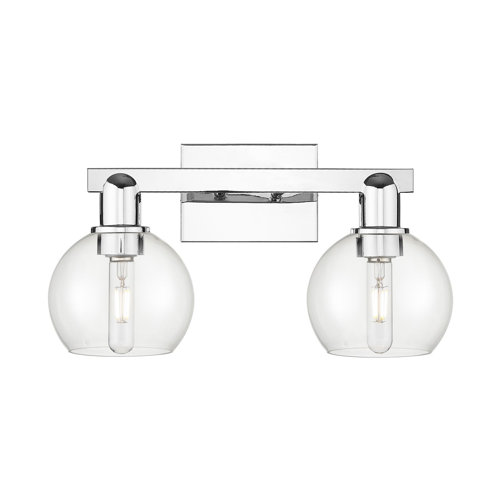 Innovations Athens 17in 2-Light Bath Vanity Light | Industrial Polished Chrome and Clear Glass | Bathroom Vanity & Powder Room | Model 716-2W-PC-G122-6