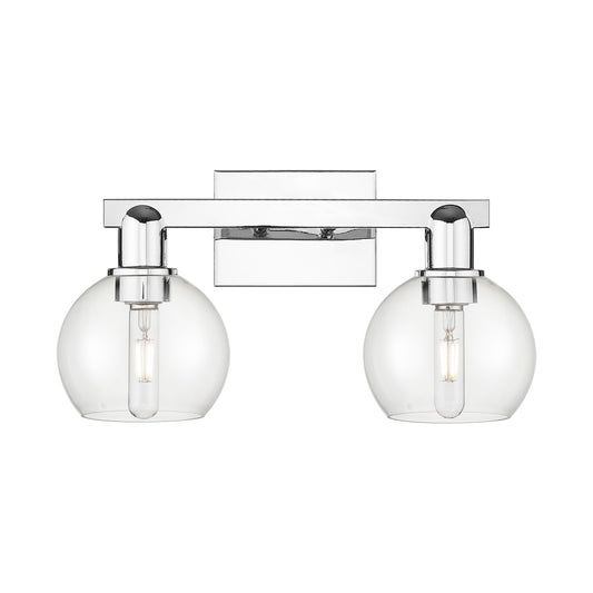 Innovations Athens 17in 2-Light Bath Vanity Light | Industrial Polished Chrome and Clear Glass | Bathroom Vanity & Powder Room | Model 716-2W-PC-G122-6