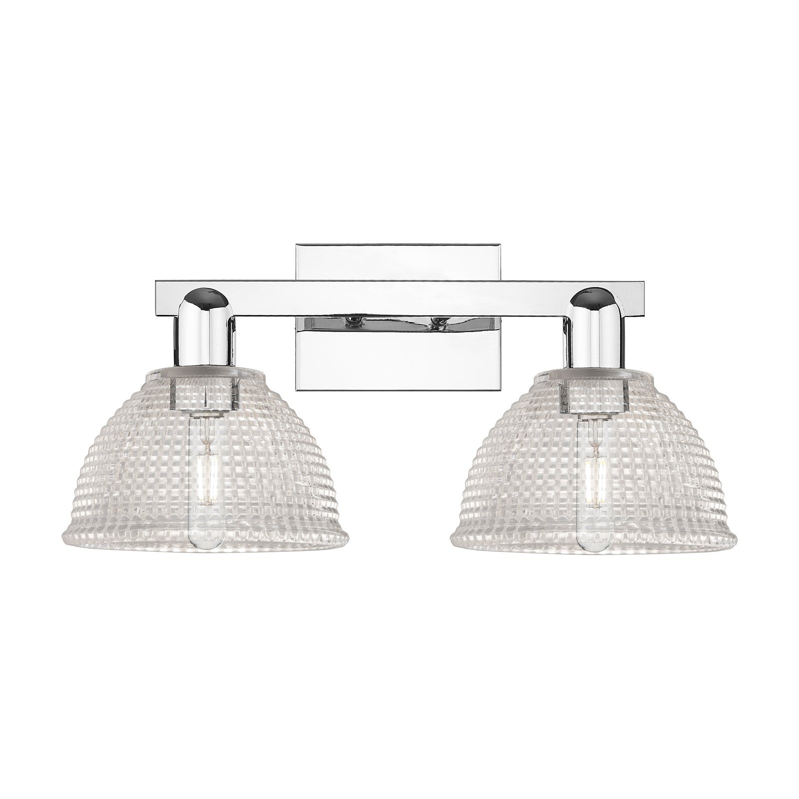 Innovations Arietta 19in 2-Light Bath Vanity Light | Industrial Polished Chrome Steel and Clear Glass | Bathroom Vanity & Powder | Model 716-2W-PC-G422