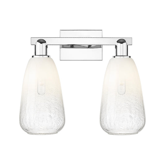 Innovations Brookhaven Almond 17in 2-Light Bath Vanity Light | Industrial Polished Chrome and Opal Glass | Bathroom Vanity | 17 | Model 716-2W-PC-G480-6OP