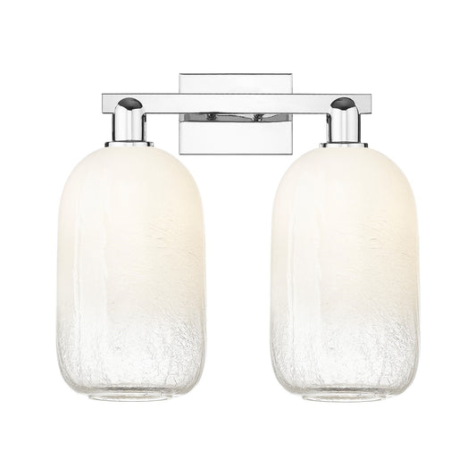 Innovations Brookhaven Cloche 18in 2-Light Bath Vanity Light | Industrial Polished Chrome and Opal Glass | Bathroom Vanity | 18 | Model 716-2W-PC-G482-7OP