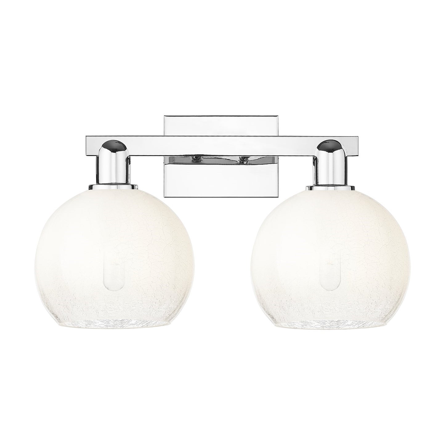 Innovations Brookhaven Globe 19in 2-Light Bath Vanity Light | Industrial Polished Chrome and Opal Glass | Bathroom Vanity | 19 | Model 716-2W-PC-G483-8OP