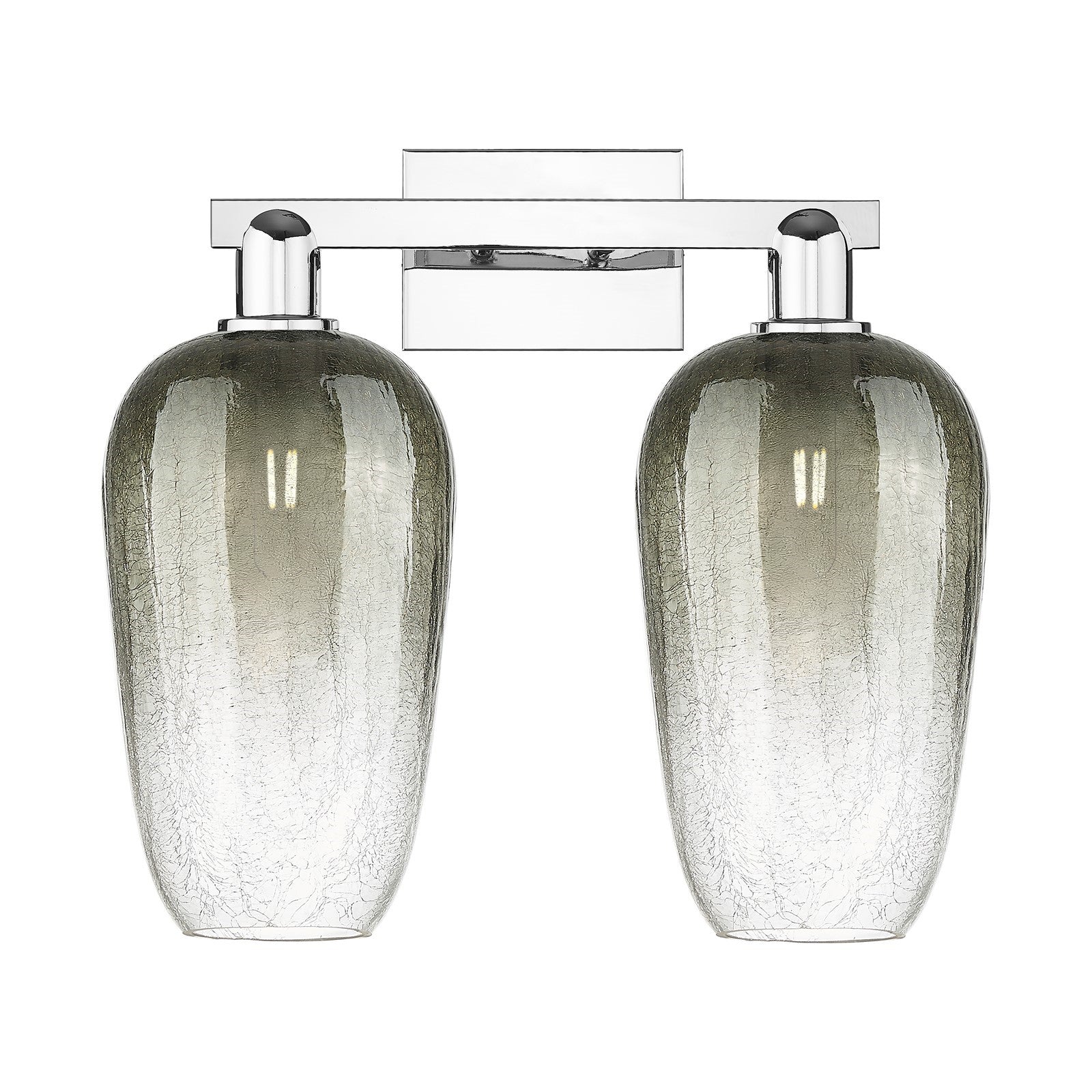 Innovations Brookhaven Flute 18in 2-Light Bath Vanity | Industrial Polished Chrome and Slate Glass | Bathroom & Powder Room | Model 716-2W-PC-G484-7SL