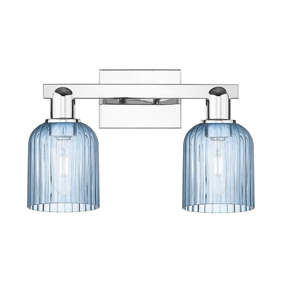 Innovations Bridal Veil 2Lt 16" Bath Light, Chrome/Blue