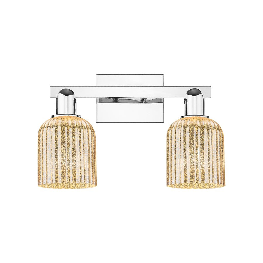 Innovations Bridal Veil 2Lt 16" Bath Light, Chrome/Mercury - 716-2W-PC-G559-5ME