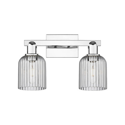 Innovations Bridal Veil 2Lt 16" Bath Light, Chrome/Smoke