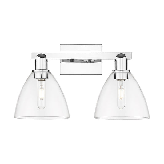Innovations Bristol 19in 2-Light Bath Vanity | Industrial Modern Polished Chrome and Clear Glass | Bathroom Vanity Light | 18.5 | Model 716-2W-PC-GBD-752