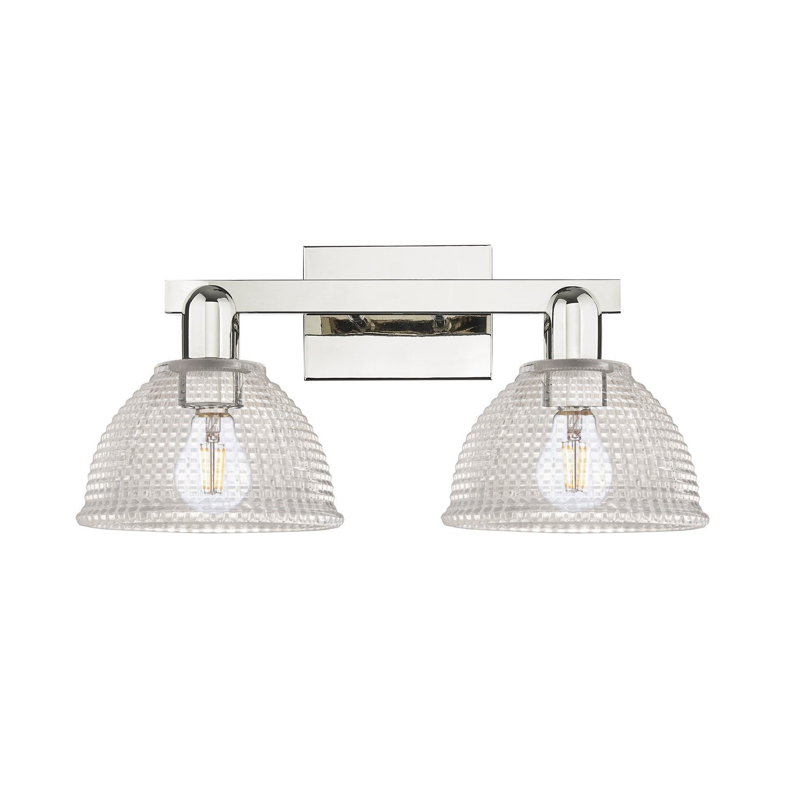Innovations Arietta 19in 2-Light Bath Vanity Light | Industrial Polished Nickel and Clear Glass | Bathroom Vanity & Powder Room | Model 716-2W-PN-G422