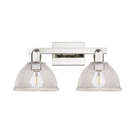 Innovations Arietta 19in 2-Light Bath Vanity Light | Industrial Polished Nickel and Clear Glass | Bathroom Vanity & Powder Room | Model 716-2W-PN-G422