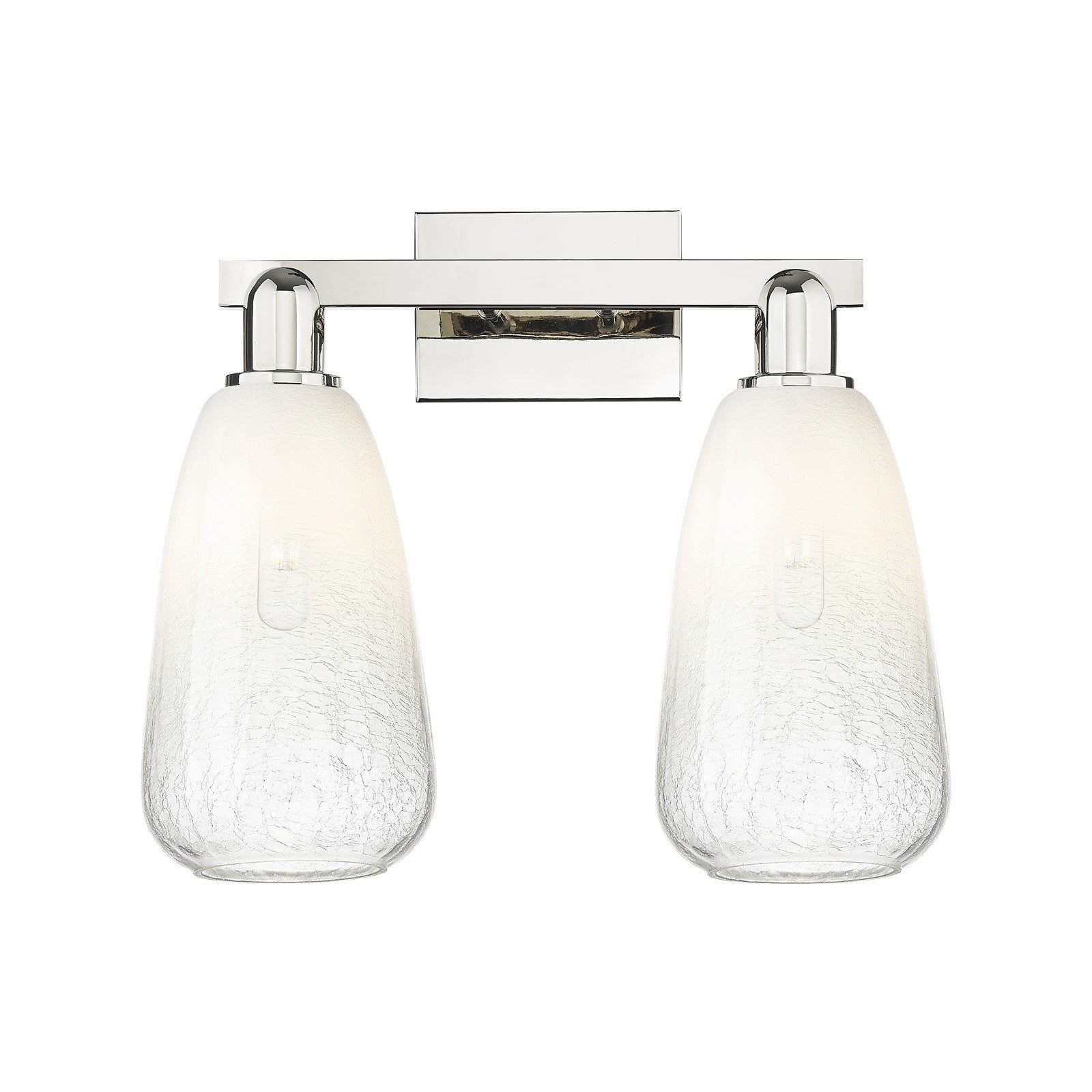 Innovations Brookhaven Almond 17in 2-Light Bath Vanity Light | Industrial Polished Nickel and Opal Glass | Bathroom Vanity | 17 | Model 716-2W-PN-G480-6OP