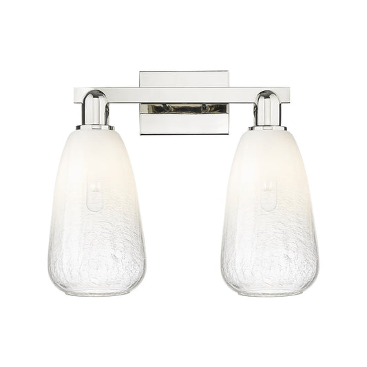 Innovations Brookhaven Almond 17in 2-Light Bath Vanity Light | Industrial Polished Nickel and Opal Glass | Bathroom Vanity | 17 | Model 716-2W-PN-G480-6OP