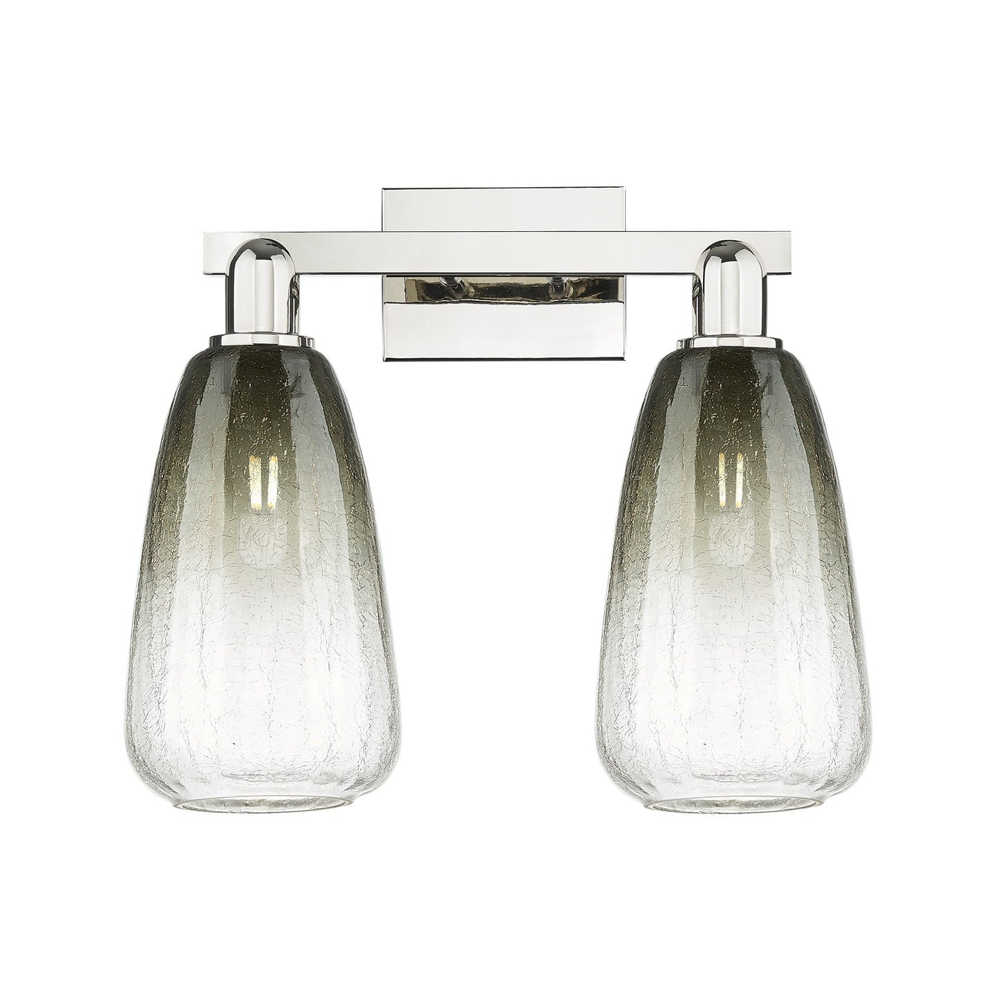 Innovations Brookhaven Almond 17in 2-Light Bath Vanity Light | Industrial Polished Nickel and Slate Glass | Bathroom Vanity | Model 716-2W-PN-G480-6SL