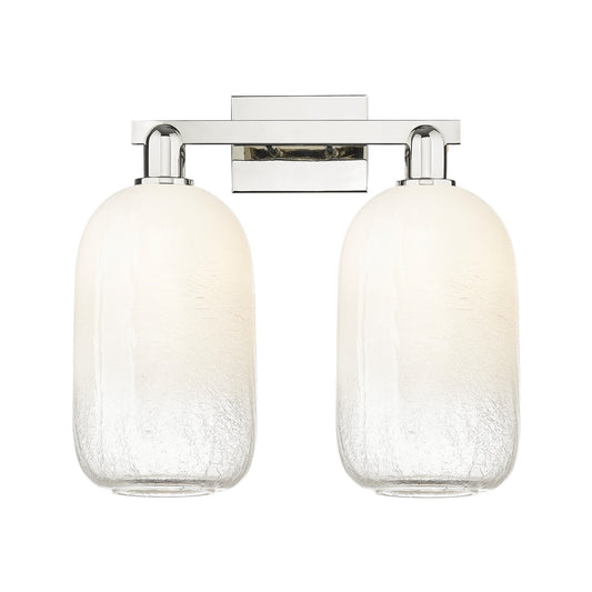Innovations Brookhaven Cloche 18in 2-Light Bath Vanity Light | Industrial Polished Nickel and Opal Glass | Bathroom Vanity | 18 | Model 716-2W-PN-G482-7OP