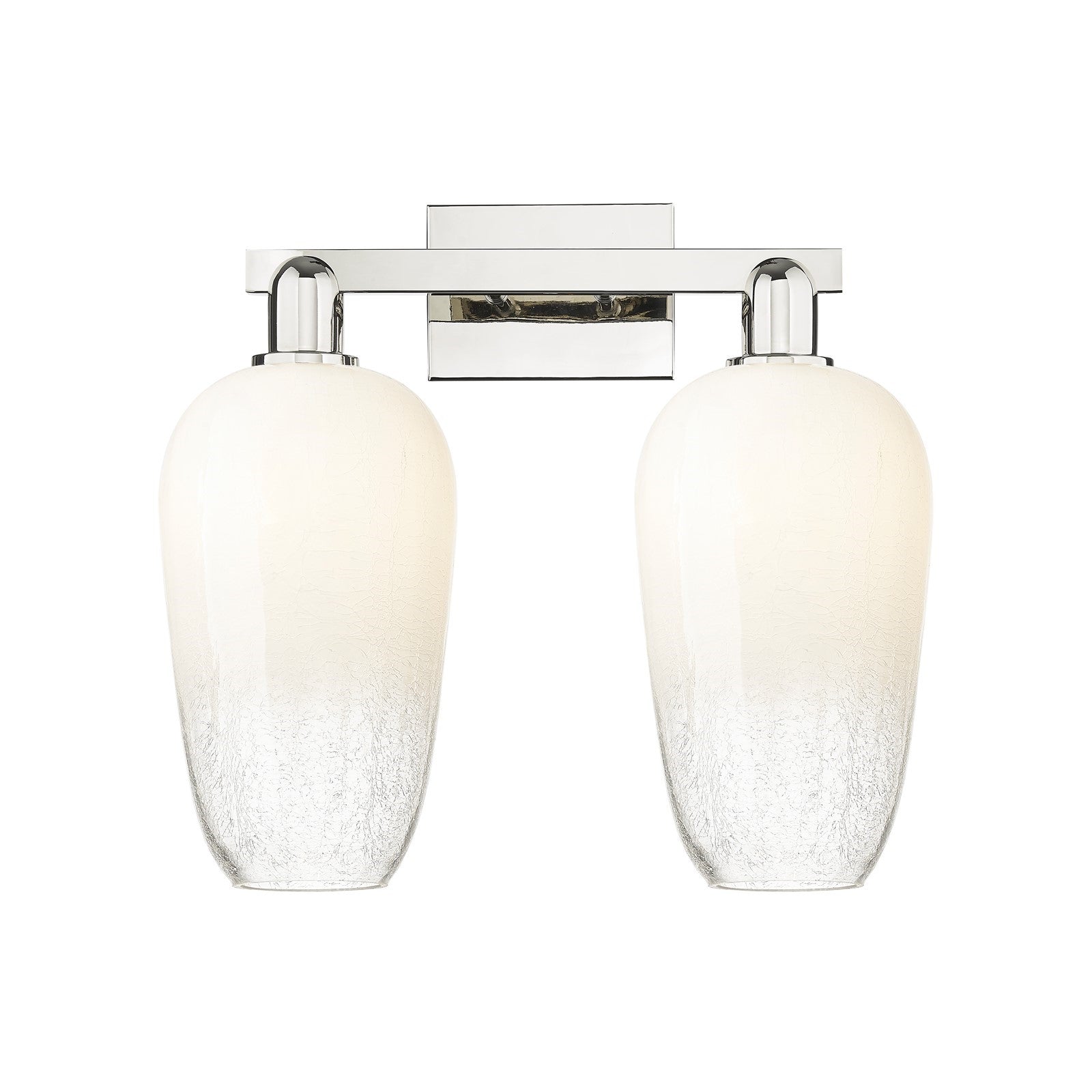 Innovations Brookhaven Flute 18in 2-Light Bath Vanity | Industrial Modern Polished Nickel and Opal Glass | Bathroom & Powder | Model 716-2W-PN-G484-7OP
