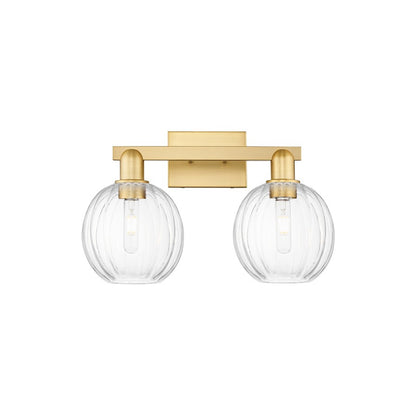 Innovations Preston 2Lt 16" Globe Bath Light, Gold/Clear - 716-2W-SG-G458-7CL