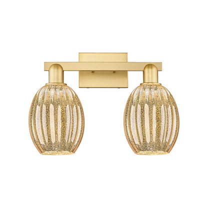 Innovations Preston 2Lt 16" Bell Bath Light, Gold/Mercury - 716-2W-SG-G459-6ME