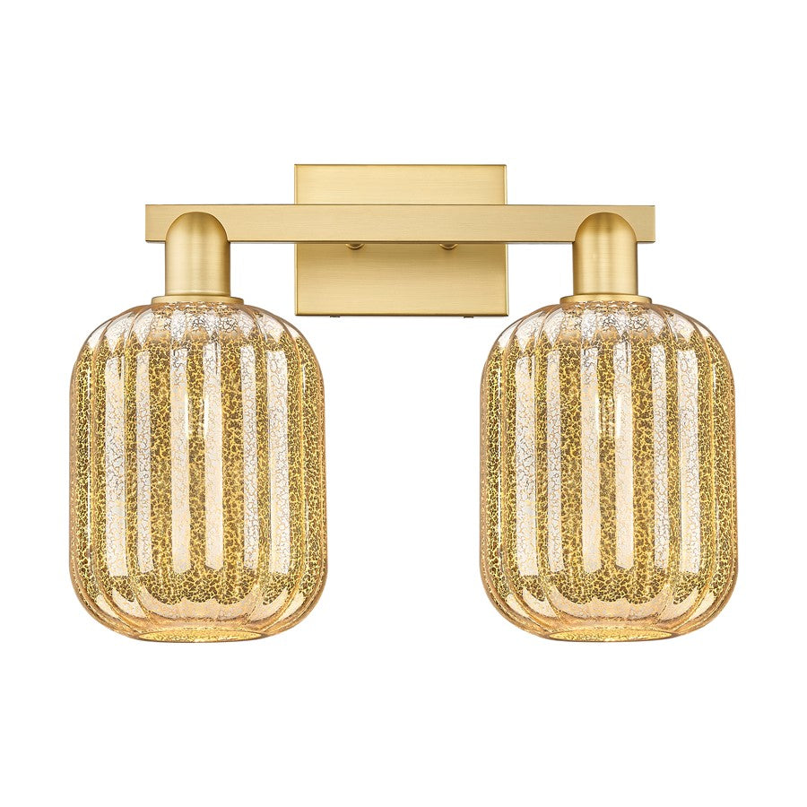 Innovations Preston 2Lt 16" Jar Bath Light, Gold/Mercury