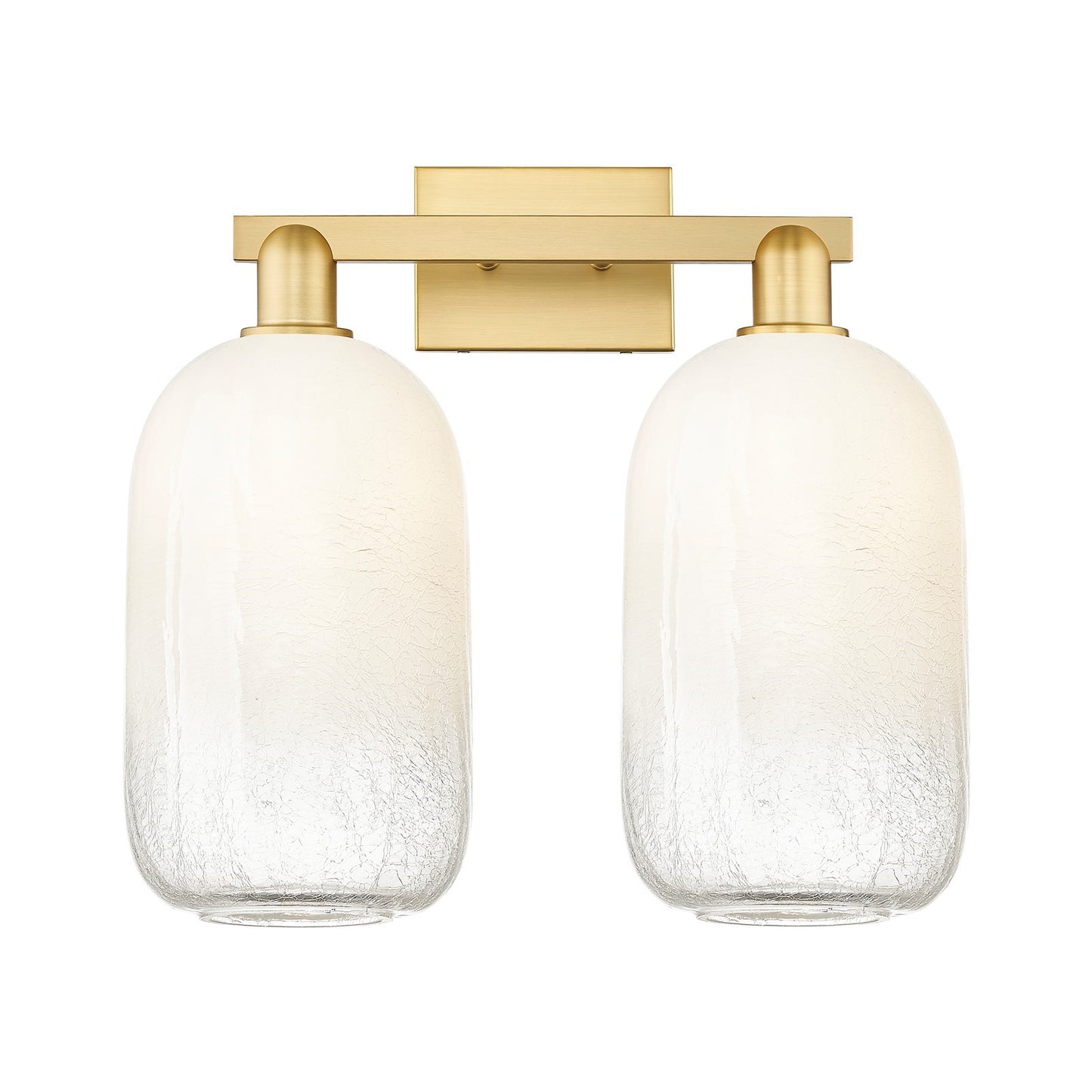 Innovations Brookhaven Cloche 18in 2-Light Bath Vanity | Industrial Satin Gold Steel and Opal Glass | Bathroom & Hallway | Model 716-2W-SG-G482-7OP