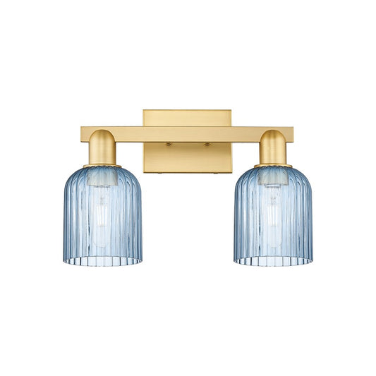 Innovations Bridal Veil 2Lt 16" Bath Light, Gold/Blue - 716-2W-SG-G559-5BL