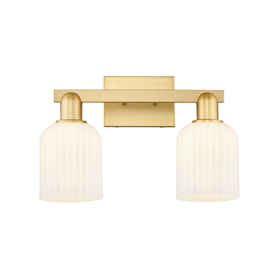 Innovations Bridal Veil 2Lt 16" Bath, Gold/Gloss White - 716-2W-SG-G559-5GWH