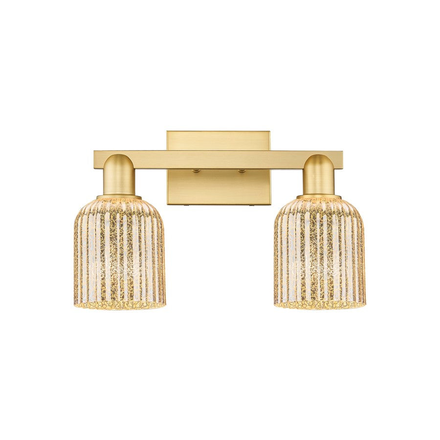 Innovations Bridal Veil 2Lt 16" Bath Light, Gold/Mercury - 716-2W-SG-G559-5ME