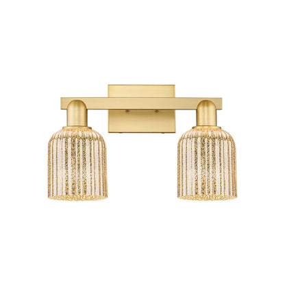 Innovations Bridal Veil 2Lt 16" Bath Light, Gold/Mercury - 716-2W-SG-G559-5ME