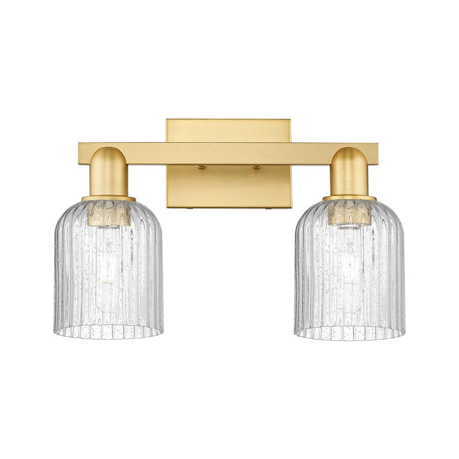 Innovations Bridal Veil 2Lt 16" Bath Light, Gold/Seedy - 716-2W-SG-G559-5SDY