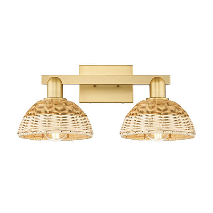 Innovations Natural Ballston Dome 2Lt 16" Bath/Gold/NF - 716-2W-SG-NBD2-75-NAT