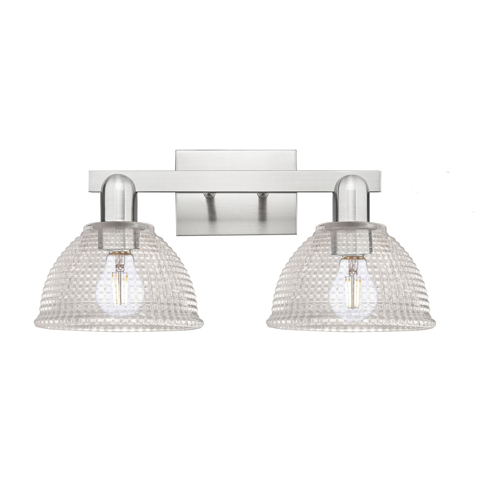 Innovations Arietta 19in 2-Light Bath Vanity | Industrial Brushed Satin Nickel and Clear Glass | Bathroom Vanity Light | 19 x 8.5 x | Model 716-2W-SN-G422