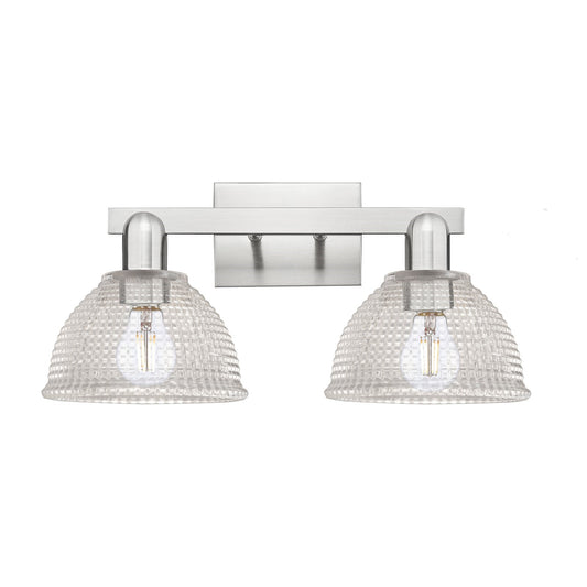 Innovations Arietta 19in 2-Light Bath Vanity | Industrial Brushed Satin Nickel and Clear Glass | Bathroom Vanity Light | 19 x 8.5 x | Model 716-2W-SN-G422