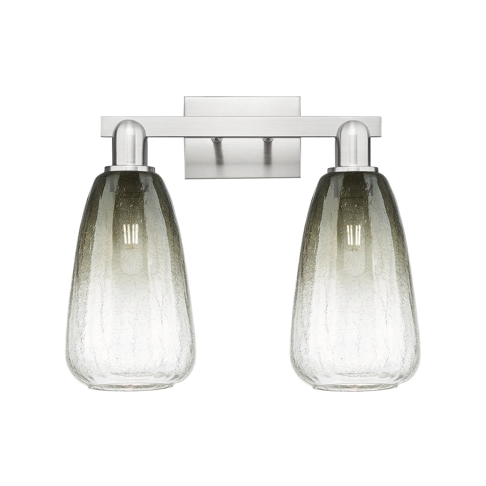 Innovations Brookhaven Almond 17in 2-Light Bath Vanity Light | Industrial Brushed Satin Nickel and Slate Glass | Bathroom | Model 716-2W-SN-G480-6SL