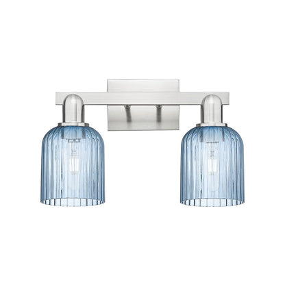Innovations Bridal Veil 2Lt 16" Bath, Satin Nickel/Blue - 716-2W-SN-G559-5BL
