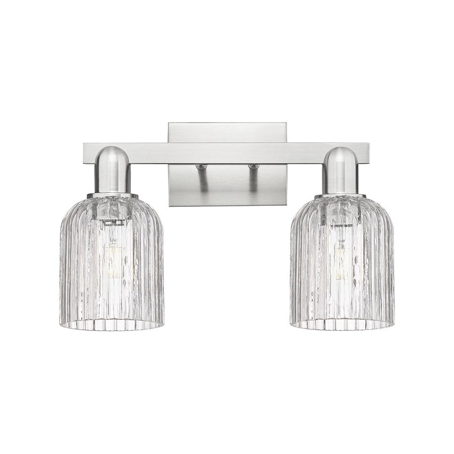Innovations Bridal Veil 2Lt 16" Bath, Satin Nickel/Clear - 716-2W-SN-G559-5CL