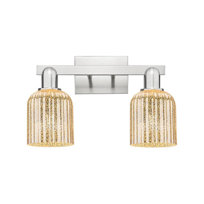 Innovations Bridal Veil 2Lt 16" Bath, Satin Nickel/Mercury - 716-2W-SN-G559-5ME