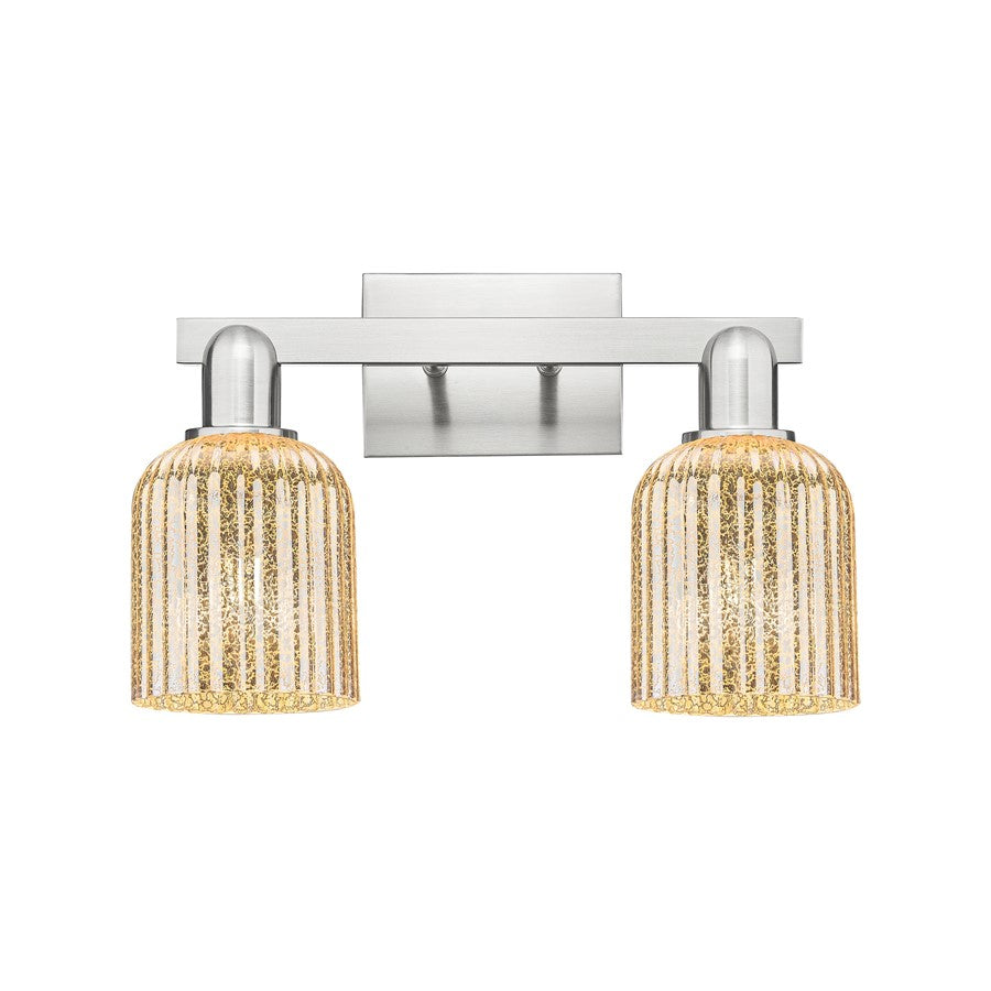 Innovations Bridal Veil 2Lt 16" Bath, Satin Nickel/Mercury