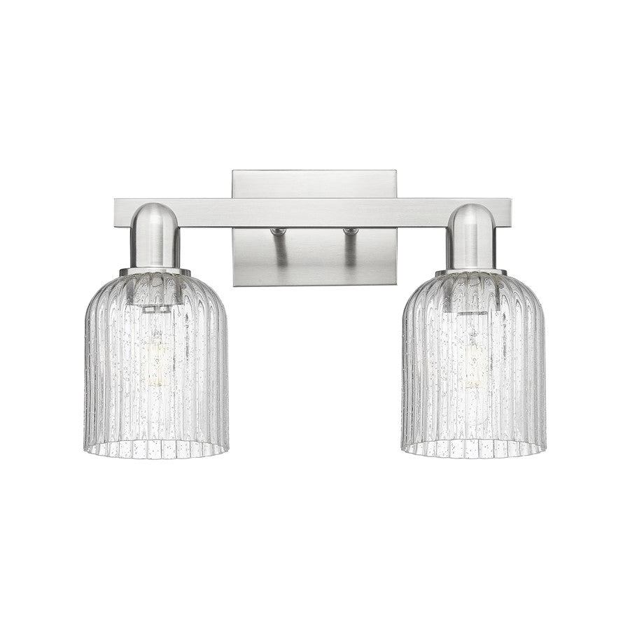Innovations Bridal Veil 2Lt 16" Bath, Satin Nickel/Seed - 716-2W-SN-G559-5SDY