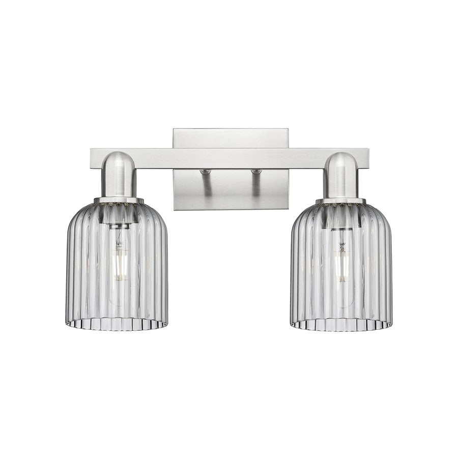 Innovations Bridal Veil 2Lt 16" Bath, Satin Nickel/Smoke - 716-2W-SN-G559-5SM