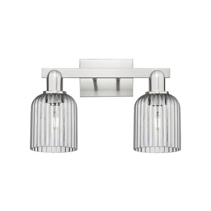 Innovations Bridal Veil 2Lt 16" Bath, Satin Nickel/Smoke