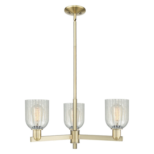 Innovations Caledonia 27in 3-Light Pendant | Industrial Antique Brass Steel and Mouchette Glass | Kitchen Island & Dining Room | Model 716-3CR-AB-G2511