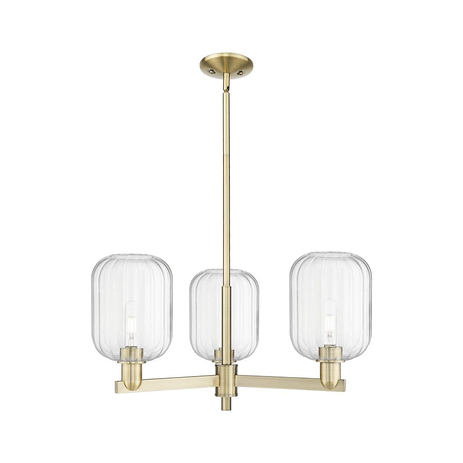 Innovations Preston 3Lt 18" Jar Stem Chandelier, AB/Clear - 716-3CR-AB-G460-7CL