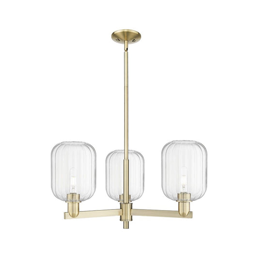 Innovations Preston 3Lt 18" Jar Stem Chandelier, AB/Clear - 716-3CR-AB-G460-7CL
