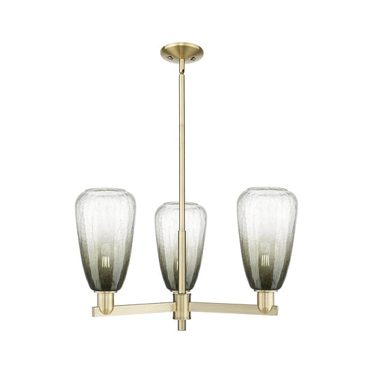 Innovations BH Almond 3Lt 18" Stem Chandelier, AB/SL - 716-3CR-AB-G480-6SL